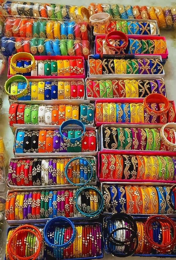 Colorful silk thread bangles collection